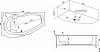 Акриловая ванна Bas Мартиника 160x85 В 00059 левая с каркасом, белый