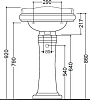 Раковина 56 см KERASAN Retro 104501*3 с тремя отверстиями под смеситель