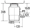 Измельчитель отходов Insinkerator M66-2 черный