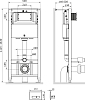 Инсталляция для подвесного унитаза AM.PM Pro I012704.7051 с кнопкой смыва хром