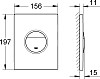 Кнопка смыва Grohe Nova Cosmopolitan 38847XG0 серая