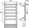 Полотенцесушитель электрический Point Артемида PN14156PE П4 500x600 c 2 полками, хром