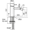 Смеситель для биде Cisal Xion XI000564D1 серый