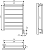 Полотенцесушитель электрический Ewrika Кассандра Pg 60x50 R, черный матовый