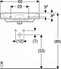 Тумба с раковиной 60 см Geberit Smyle Square 500.352.00.1-500.229.01.1 белый