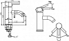 Смеситель для раковины Bravat Slim TF1332366CP-RUS