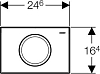 Кнопка смыва Geberit Delta 11 115.120.46.1, хром матовый