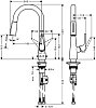 Смеситель для кухни Hansgrohe Talis S 72815800, сталь