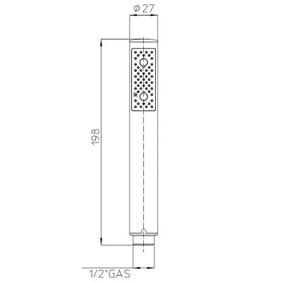 Душевая лейка Bossini Zen C12002C.073 черный