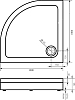 Душевой поддон Bas Раунд 100x100 ПН00068, белый