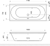 Акриловая ванна Excellent Oceana 180x80