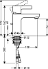 Смеситель для раковины Hansgrohe Metris S 31060000, хром