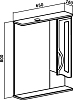 Зеркало-шкаф 65 см Runo Толедо Вн Ш44 RUNO, белый