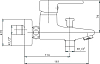 Смеситель E.C.A. Vera 102102386 для ванны с душем
