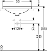 Раковина встраиваемая 48x55 см Geberit VariForm 500.721.01.2 с отверстием перелива, белый