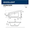 Акриловая ванна Excellent Sfera WAEX.SFL17S.SMART.CR хром, белый