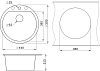 Кухонная мойка Granula GR-5101 5101, Песок бежевый