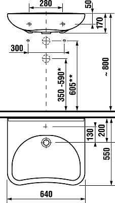 Раковина Roca Access ZRU9307659 64 см, белая