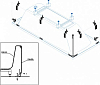 Комплект креплений Cezares CZR-SCR-FIX-3-KIT для 3-й панели прямоугольной акриловой ванны (уцененный товар)