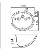 Раковина Arrow AP406E белый