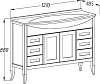 Тумба для комплекта Opadiris Мираж 120 светлый орех