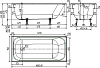 Чугунная ванна Wotte Start 160x75