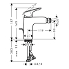 Смеситель для биде Hansgrohe Logis 71200670, черный матовый