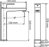 Смеситель Wasserkraft Abens 2003H для раковины, черный матовый