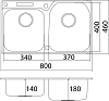 Кухонная мойка Oulin OL-H9910 с набором ножей