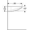 Раковина 64 см Geberit Paracelsus 251060000. белый