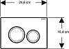 Кнопка смыва Geberit Delta 20 115.127.46.1, хром матовый