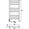Электрический полотенцесушитель Laris Астор ЧК9 350х700 L 73207769. белый муар