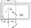 Шторка на ванну 100x140 RGW Screens 03111110-11 профиль хром, стекло прозрачное