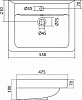 Тумба с раковиной Aquaton Йорк 55 1A1705K1YOAV0, белый/ясень фабрик