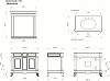 Тумба под раковину Misty Мануэлла GOLD Л-Ман01105-3918Пр 105 см