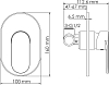 Смеситель для душа WasserKRAFT Mindel 8551, белый