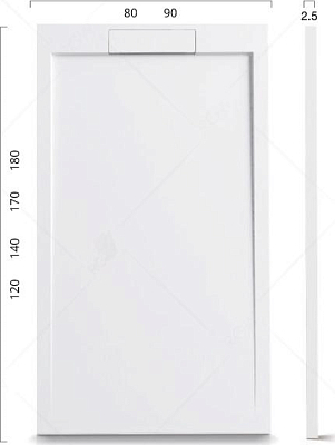 Душевой поддон RGW STL 14212914-01 90x140 см, белый