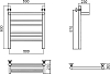 Полотенцесушитель водяной Aquanerzh Прямой групповой с полкой 60х50