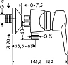 Смеситель для душа Hansgrohe Metris 31650000, хром