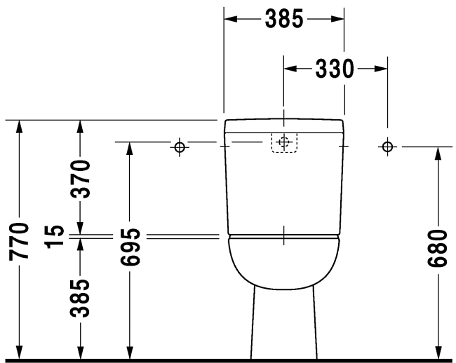 Напольный унитаз Duravit D-Code 21110100002 с бачком 0927100004