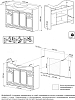 Тумба с раковиной Бриклаер Лючия 120 белый глянец