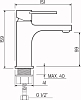 Смеситель для раковины РМС SL130-001F, хром