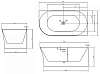 Акриловая ванна Abber 150х78 AB9258-1.5 L белый