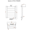 Полотенцесушитель электрический Тругор Браво серия 1 Браво1/элТЭН8040П хром