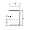 Тумба с раковиной Geberit Renova Nr. 1 Plan 869850000+122185000