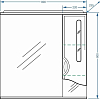 Зеркало-шкаф Stella Polar Сильва 80/С SP-00000206 с подсветкой, белый