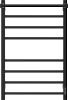 Полотенцесушитель электрический Ewrika Пенелопа L2 80х50, черный матовый, с полкой