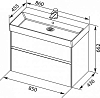 Тумба с раковиной Aquanet Бруклин 85 00212598 белый