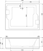Акриловая ванна Cezares Plane Duo 190х145 PLANE_DUO-190-145-51-W37