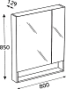 Зеркало-шкаф 80 см Roca Gap ZRU9302846, тиковое дерево